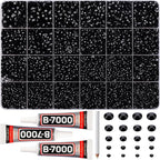 31000Pcs Black Rhinestones for Bedazzling, Flat Back Resin Gemstone Crystal by Worthofbest