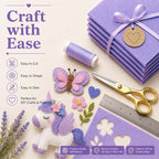 Lavender Large Felt Fabric 36" x 36", 1mm Stiff Felt Sheet, Nonwoven Fabric - Image 5