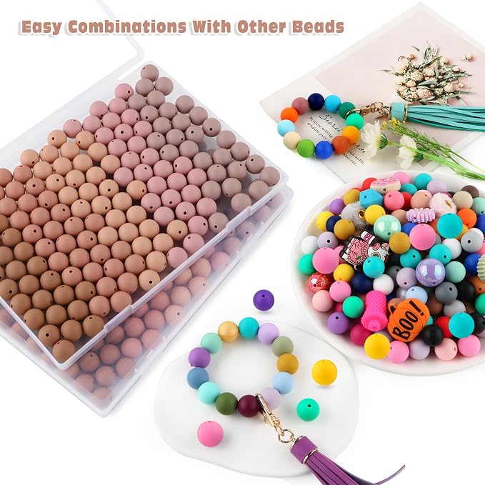 160Pcs Silicone Beads 12mm Mix Color, Bulk Silicone Beads 12mm - Image 6