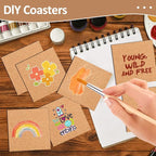 100 PCS Self-Adhesive Cork Sheets 4 x 4 Inch Squares Cork Coasters Square Corks - Image 6