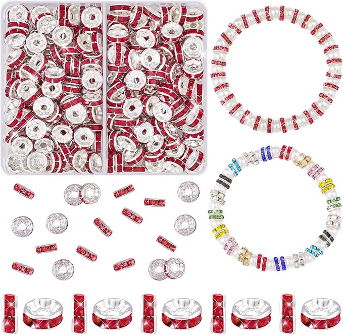 TINKRSTUFF 200 pcs 8mm Spacer Beads by TINKRSTUFF