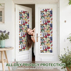 Stained Glass Window Film UV Resistant Window Privacy Film Colorful Flowers - Image 4
