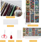 Paintcolor 6PC Mushroom Flowers Counted Cross Stitch Bookmark Kit - Image 2