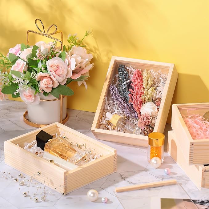 Thyle 6 Pcs Unfinished Wood Display Boxes - Image 5