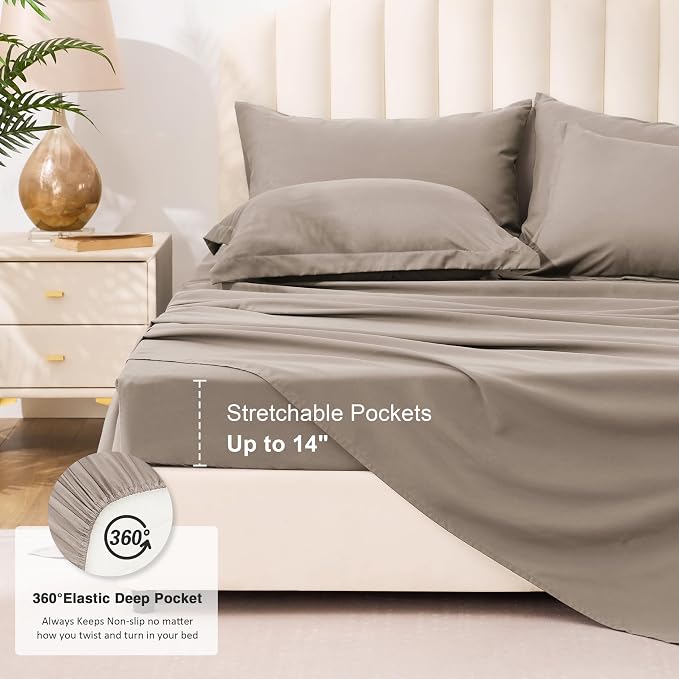 Love's cabin Twin XL Comforter Set Light Brown, 5 Pieces Twin XL Bed in a Bag - Image 6