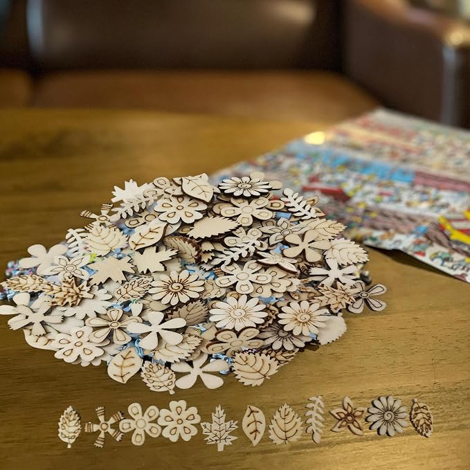 100 Pcs Unfinished Wooden Cutouts - Image 5