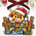 Highland Cow Christmas Ornaments by DEARMOMENT