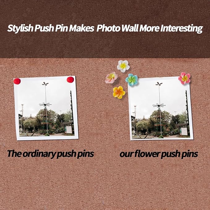 30pcs Flower Cabochons Flatback Plumeria Flower Push Pins in 7 Colors Cute - Image 6