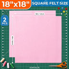 IONTACH 18" X 18" Soft Felt Sheets 1.6mm Thick | Acrylic Felt Fabric Sheets - Image 2