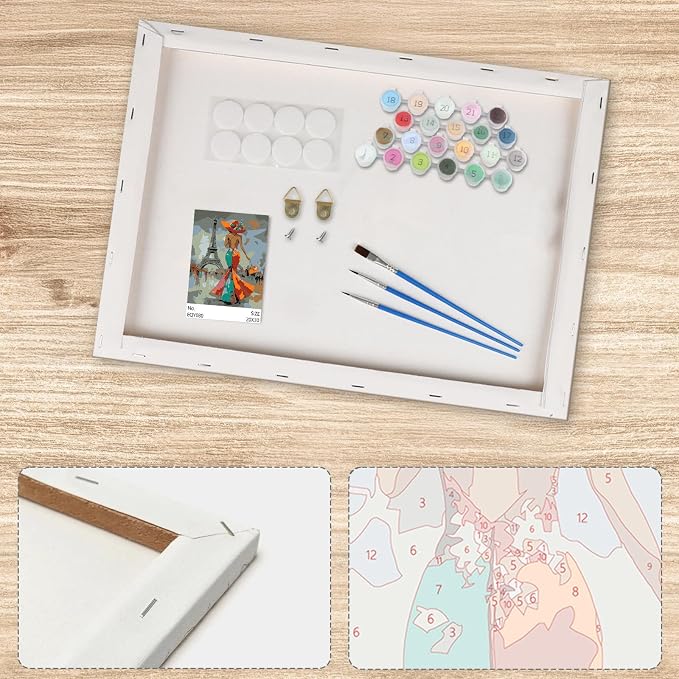 Lxmsja Elegant Woman Paint by Numbers Kit - Image 5