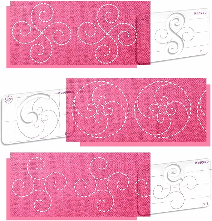 3Pcs Free Motion Quilting Templates by Kapyoo