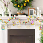 36PCS Wooden Easter Ornaments to Paint, Christian DIY Blank Unfinished Wood Egg - Image 2