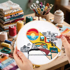 Embroidery Kits for Beginners Adults Sunrise Hand Embroidery Starter Kits - Image 6