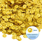 Mandala Crafts 6mm Cup Holographic Light Gold Sequins - Image 3