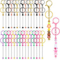 30 Pcs Beadable Keychain Bars Bulk, Bead Keychains Colorful Metal, DIY by Unknown