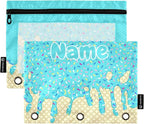 Custom Teal Blue Ice Cream Print Pencil Pouch by BOENLE-WELCOMEYOURCOMING