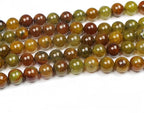 MJDCB Natural Ancient Crack Agate Beads Yellow Dragon veined Stripe Agate Round - Image 4