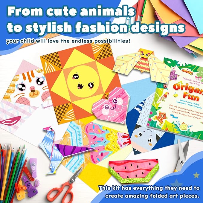 Origami Kit For Kids Ages 5-12, Includes 200 Sheets Of Origami Paper - Image 7