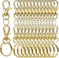 LEOBRO 60 PCS Swivel Snap Hooks and Key Rings, Keychain Clips and Key Chain by LEOBRO