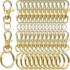 LEOBRO 60 PCS Swivel Snap Hooks and Key Rings, Keychain Clips and Key Chain by LEOBRO