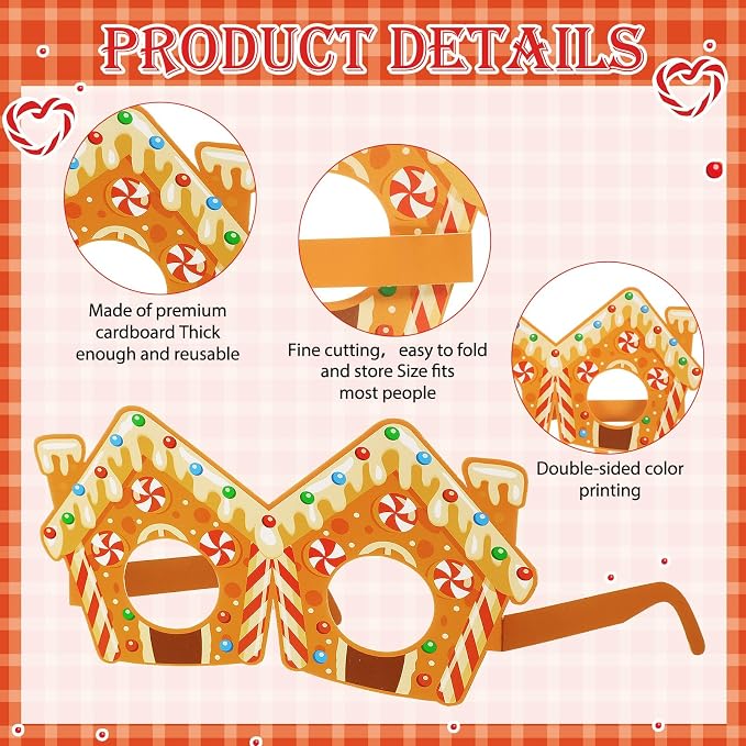 Pajean 36 Pcs Candy Party Decorations Candy Photo Booth Prop Christmas - Image 2