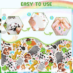 300Pcs Animals Foam Stickers, Self-Adhesive Cartoon Forest Animals Foam Reward - Image 6