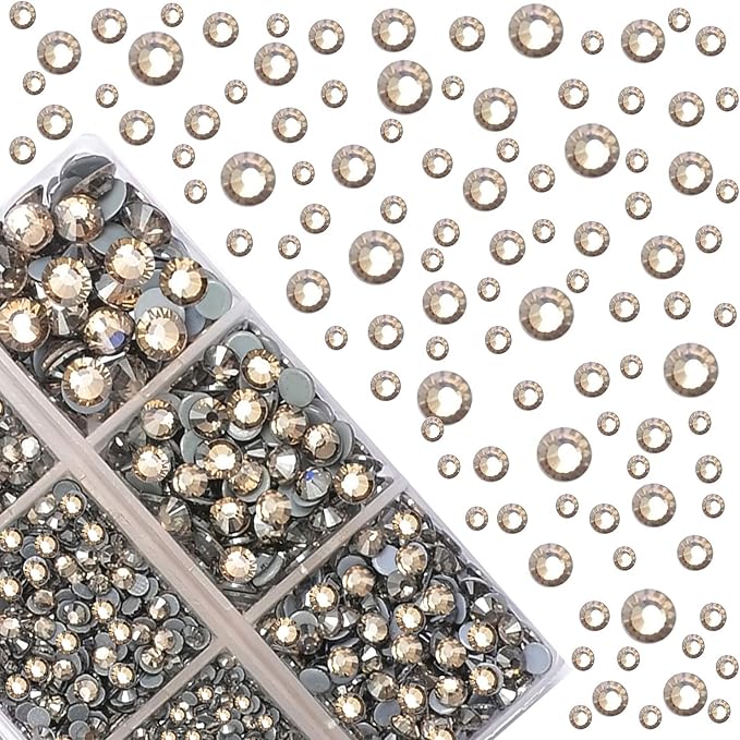 4000Pcs Mixed Size Hot Fix Round Crystals Gems Glass Stones Hotfix Flat Back - Image 2
