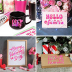 WRAPXPERT Holographic Vinyl Roll Pink, Holographic Permanent Vinyl Glossy - Image 2