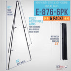 U.S. Art Supply 63" High Heavy Duty Steel Easy Folding Display Easel - Image 2
