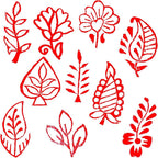 Royal Kraft Assorted Wooden Printing Stamps - Image 2