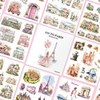 JOYCHOIC Paris Journaling Sticker Set, 18 Sheets PET Junk Journal Stickers - Image 7