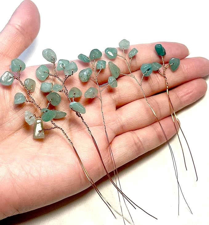 Set of 8 Wire Wrapped Little Tree of Lifes DIY Making Kit. Box of 8 Color - Image 6