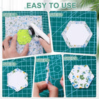 Cinnvoice 612 Pcs Patchwork Paper EPP English Piecing Supplies 12 Shapes - Image 4