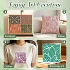 Geometric Texture Stencils for Crafts Reusable 16Pcs Stencils | DIY Art - Image 5