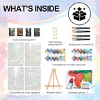 Yezavesu 4 Pack Framed Paint by Numbers Kit - Image 5