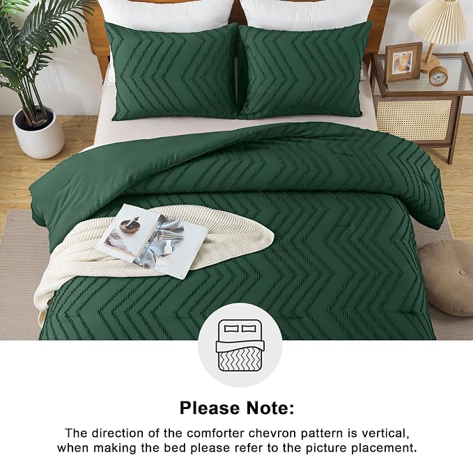 Andency Emerald Green Twin/Twin XL Comforter Set, Twin Bed Comforter - Image 5