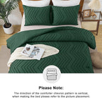 Andency Emerald Green Comforter Set Full Size, Boho Dark Green Soft Warm - Image 5