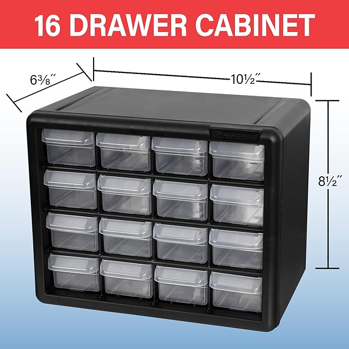 Akro-Mils 16-Drawer Plastic Drawer Storage Cabinet - Image 2