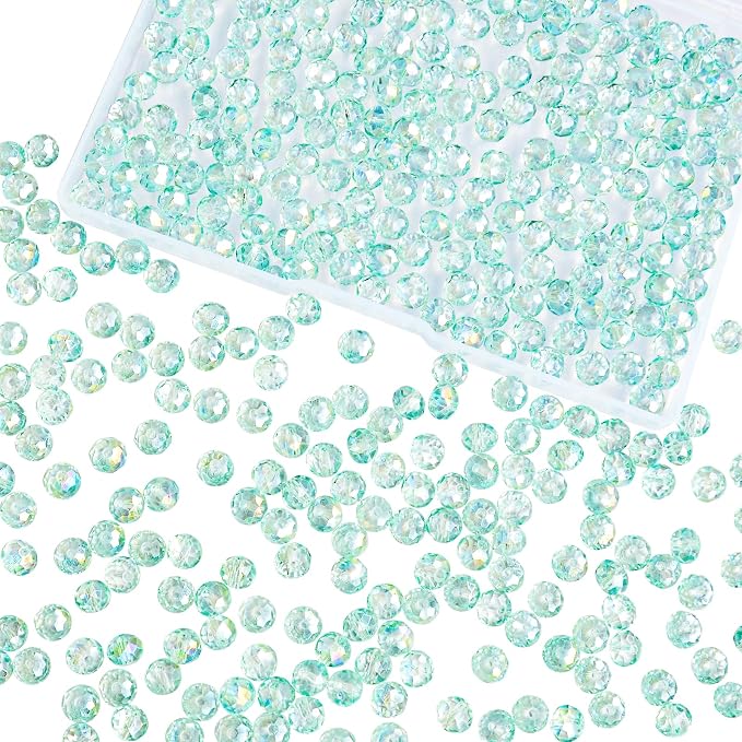 460Pcs 8mm Crystal Glass Beads for Jewelry Making Beads for Bracelets Necklace by Laopottbeads