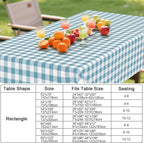 Smiry Rectangle Table Cloth, Waterproof Vinyl Tablecloth - Image 7