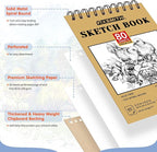 FIXSMITH 5.5"X8.5" Sketch Book | 160 Sheets | 2 Pack Sketchbooks | Top Spiral - Image 2