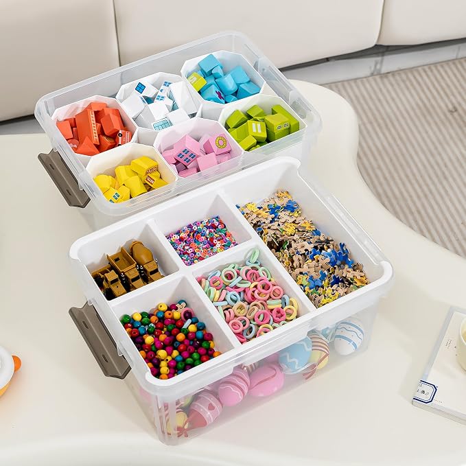Citylife 17QT 2Packs Clear Craft Organizers and Storage Bins - Image 9