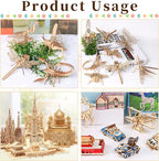 50 Pack Unfinished Wood Pieces, 4 x 6 Inch Thin Plywood Wood Squares - Image 3