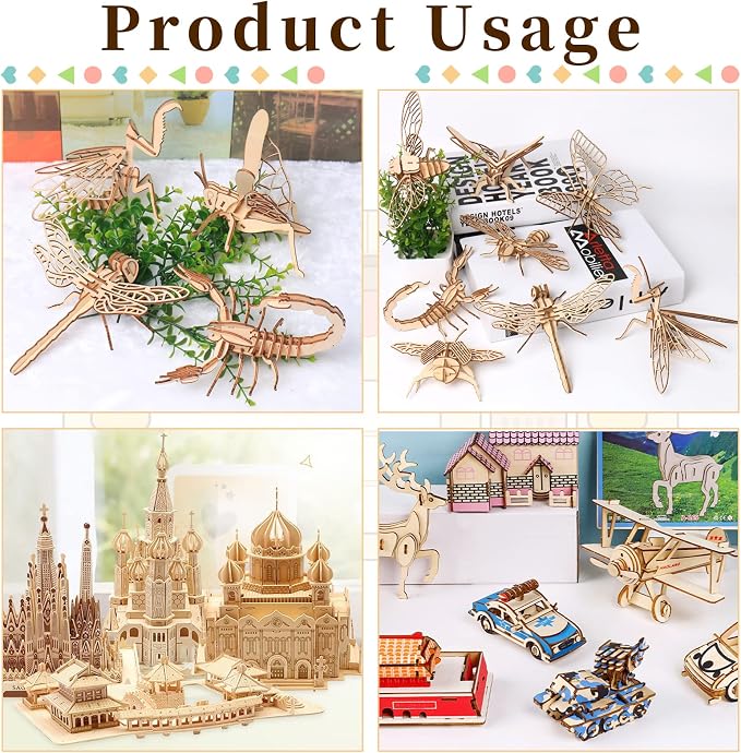 50 Pack Unfinished Wood Pieces, 4 x 6 Inch Thin Plywood Wood Squares - Image 3