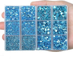 10000Pcs 2-Boxes Mixed Size Hot Fix Round Crystals Gems Glass Stones Hotfix - Image 4