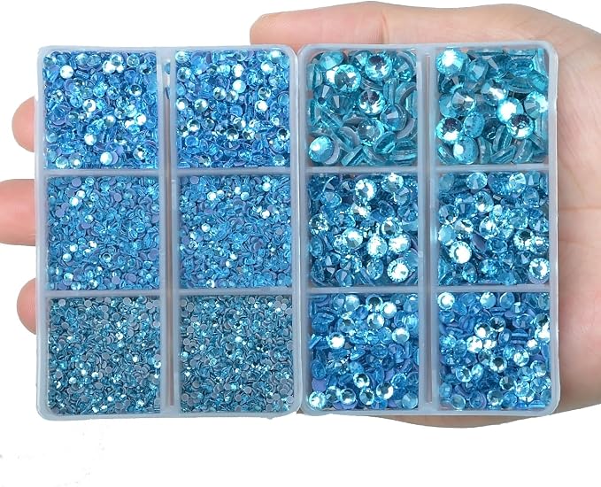10000Pcs 2-Boxes Mixed Size Hot Fix Round Crystals Gems Glass Stones Hotfix - Image 4