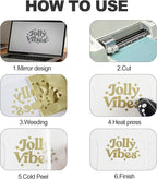 guangyintong Heat Transfer Vinyl Carbon Gold HTV Rolls, HTV Vinyl - Image 6
