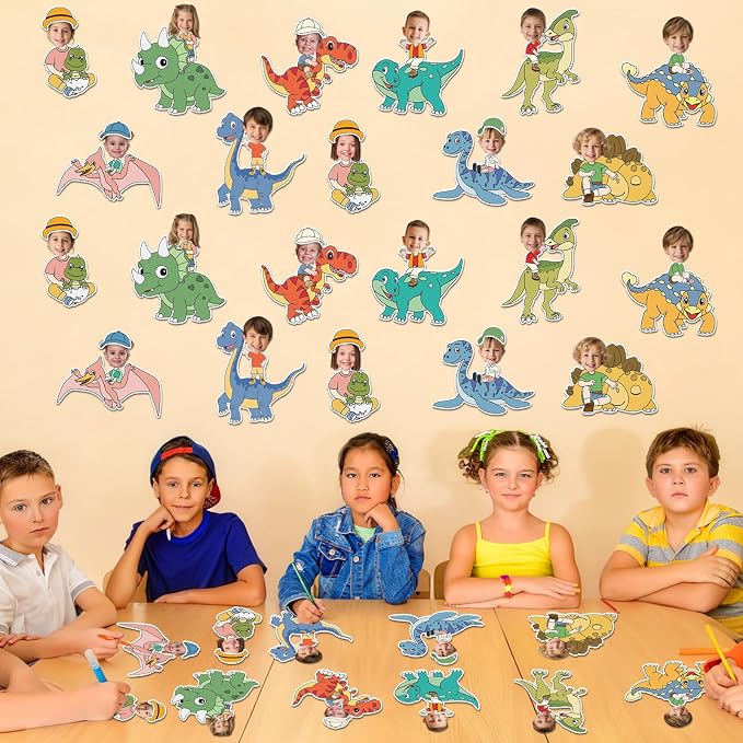 60pcs Dinosaur Theme DIY Cutouts Dinosaur Bulletin Board Decoration Set Cute - Image 5