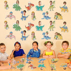 60pcs Dinosaur Theme DIY Cutouts Dinosaur Bulletin Board Decoration Set Cute - Image 5