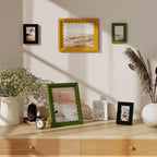 4x6 Picture Frame with Real Glass, Wooden cute 4 x 6 Photo Frame with Wavy Mat - Image 6